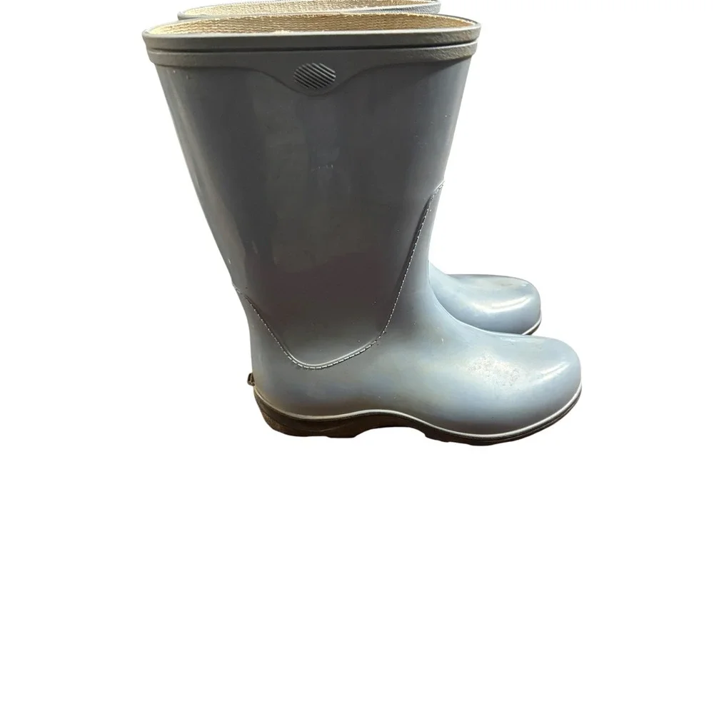 Sloggers Womens Rain Boots Light Blue Gray Waterproof Garden Shoes Size 7 USA